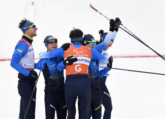 2018 Paralympics. Cross-country skiing. Mixed relay