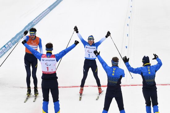 2018 Paralympics. Cross-country skiing. Mixed relay