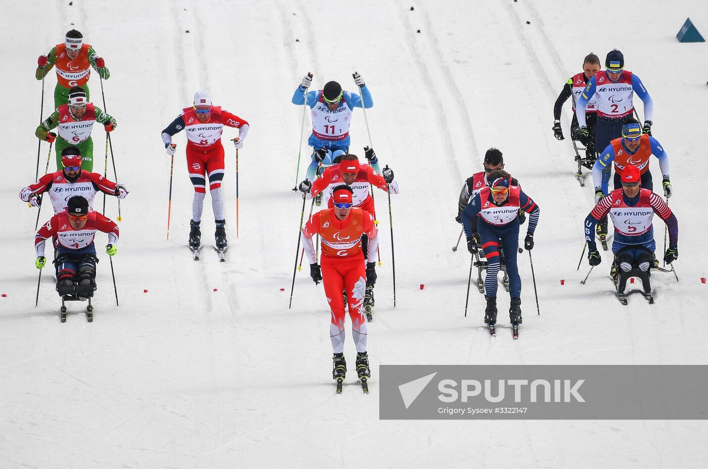 2018 Paralympics. Cross-country skiing. Open relay