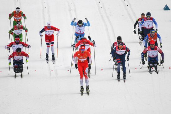 2018 Paralympics. Cross-country skiing. Open relay