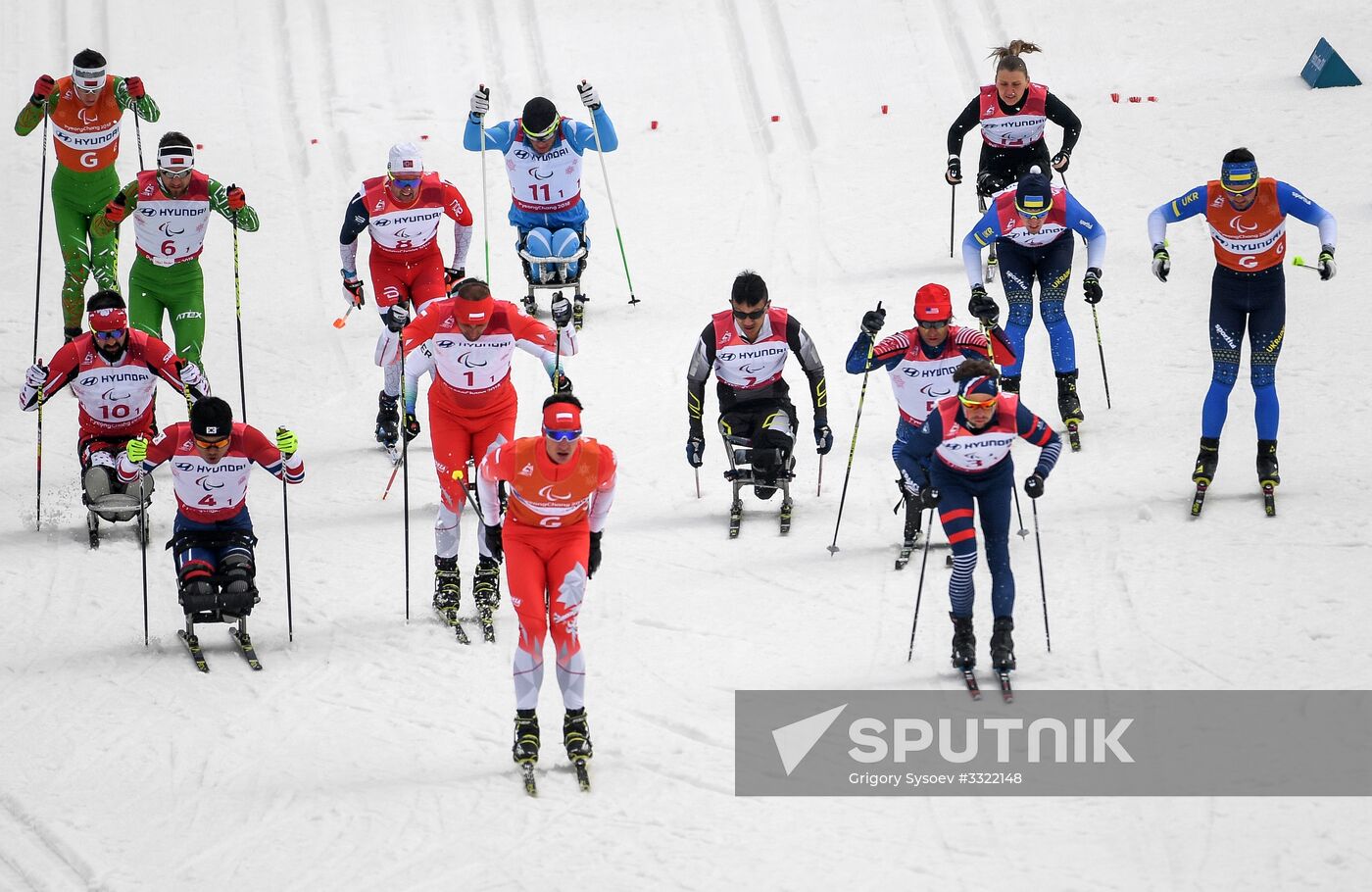 2018 Paralympics. Cross-country skiing. Open relay