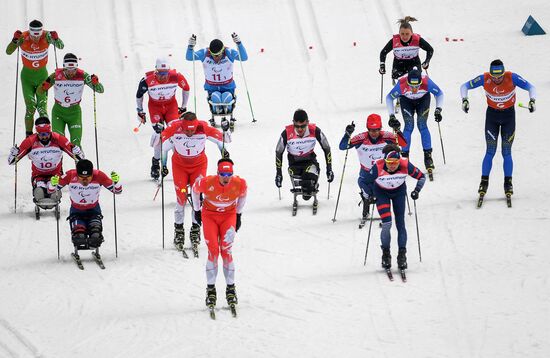 2018 Paralympics. Cross-country skiing. Open relay