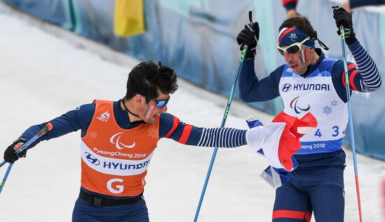 2018 Paralympics. Cross-country skiing. Open relay