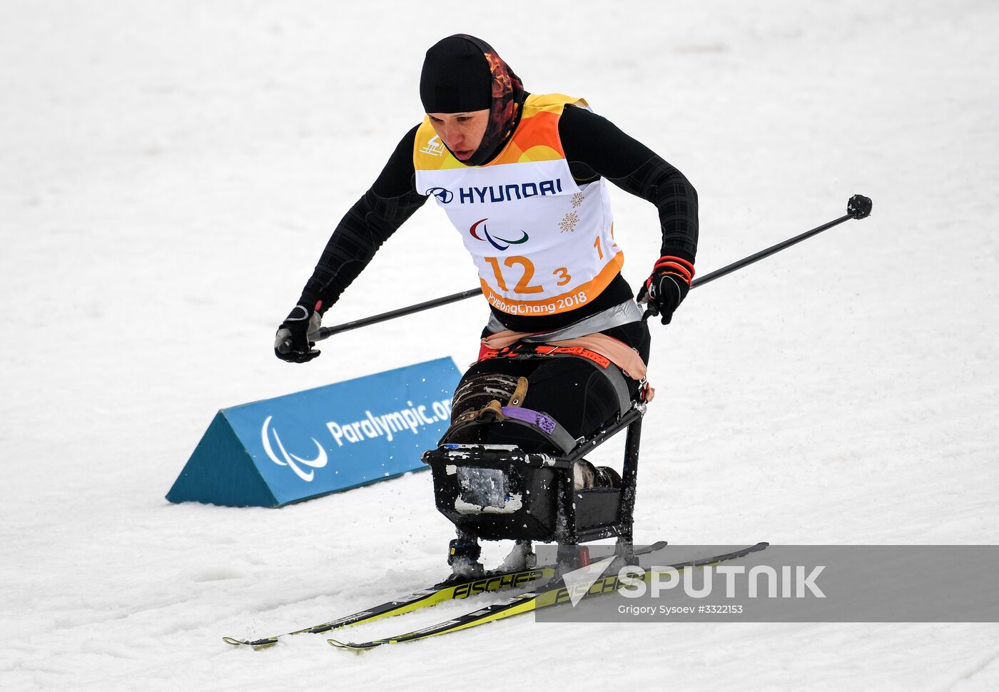 2018 Paralympics. Cross-country skiing. Open relay