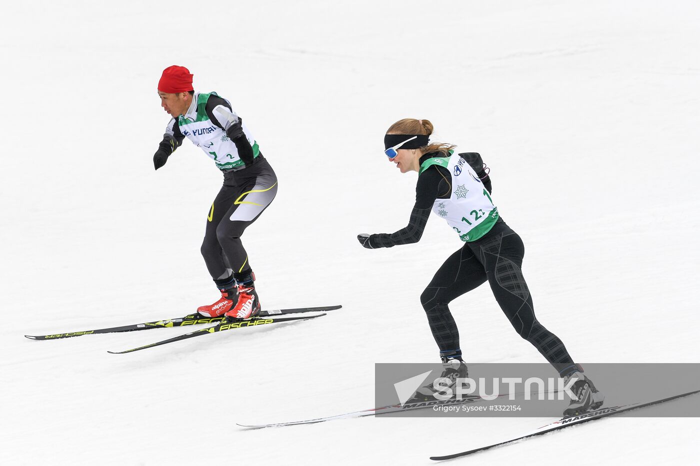 2018 Paralympics. Cross-country skiing. Open relay