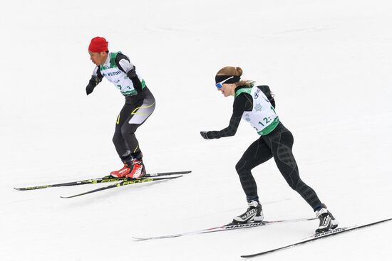 2018 Paralympics. Cross-country skiing. Open relay