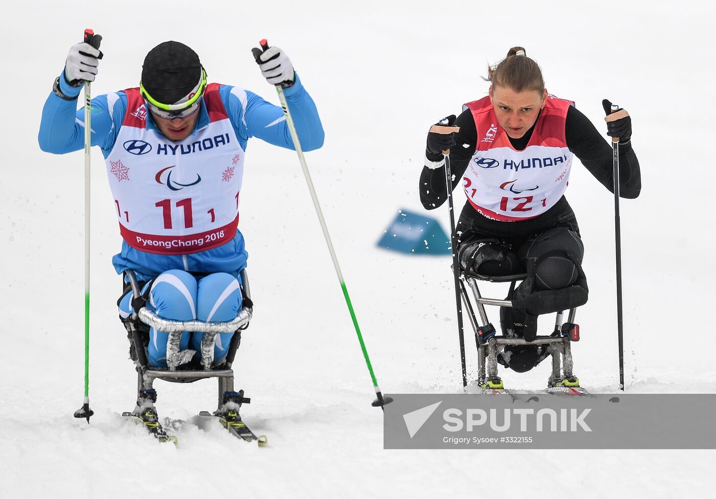 2018 Paralympics. Cross-country skiing. Open relay