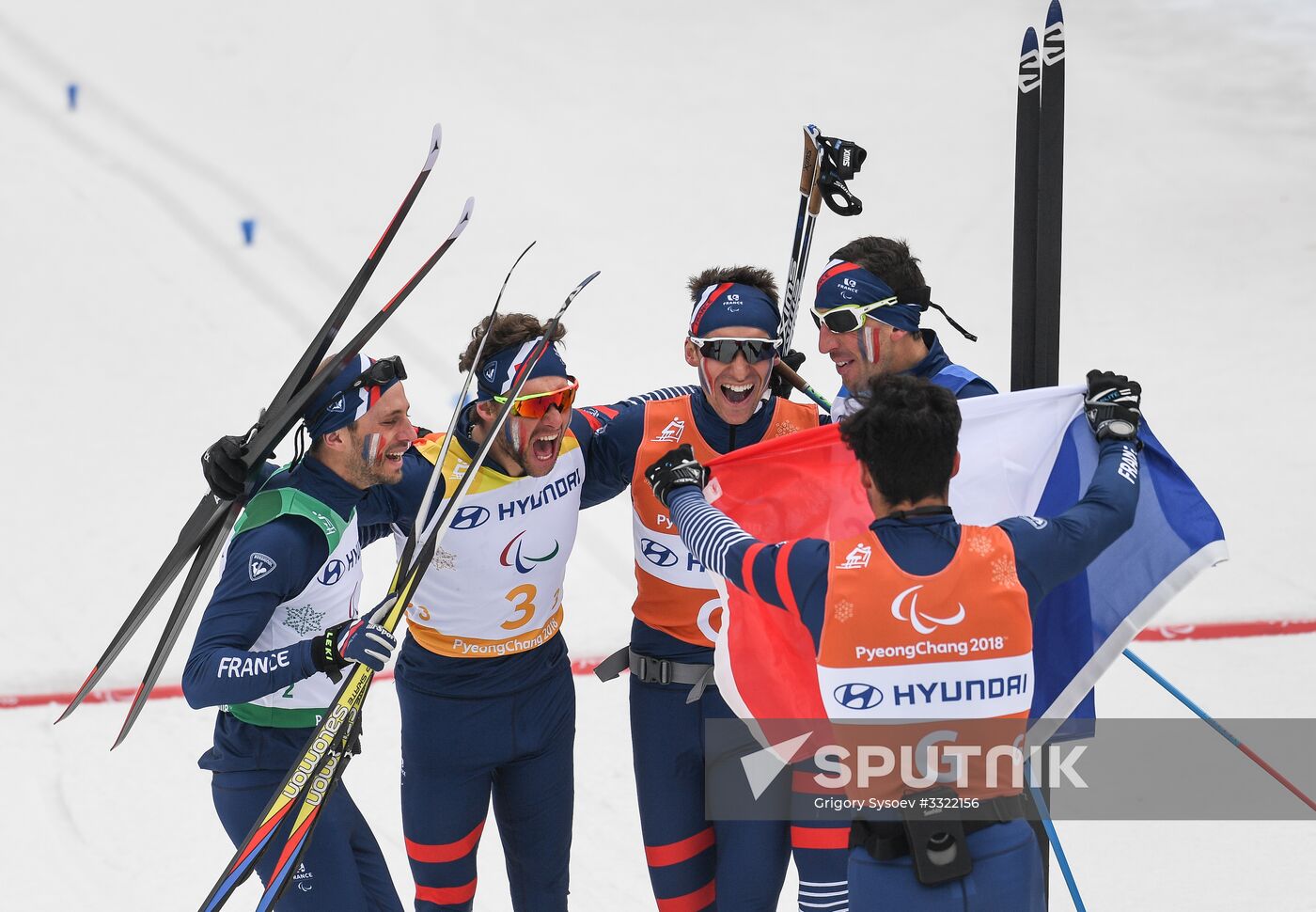 2018 Paralympics. Cross-country skiing. Open relay