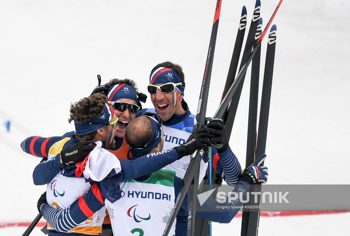2018 Paralympics. Cross-country skiing. Open relay