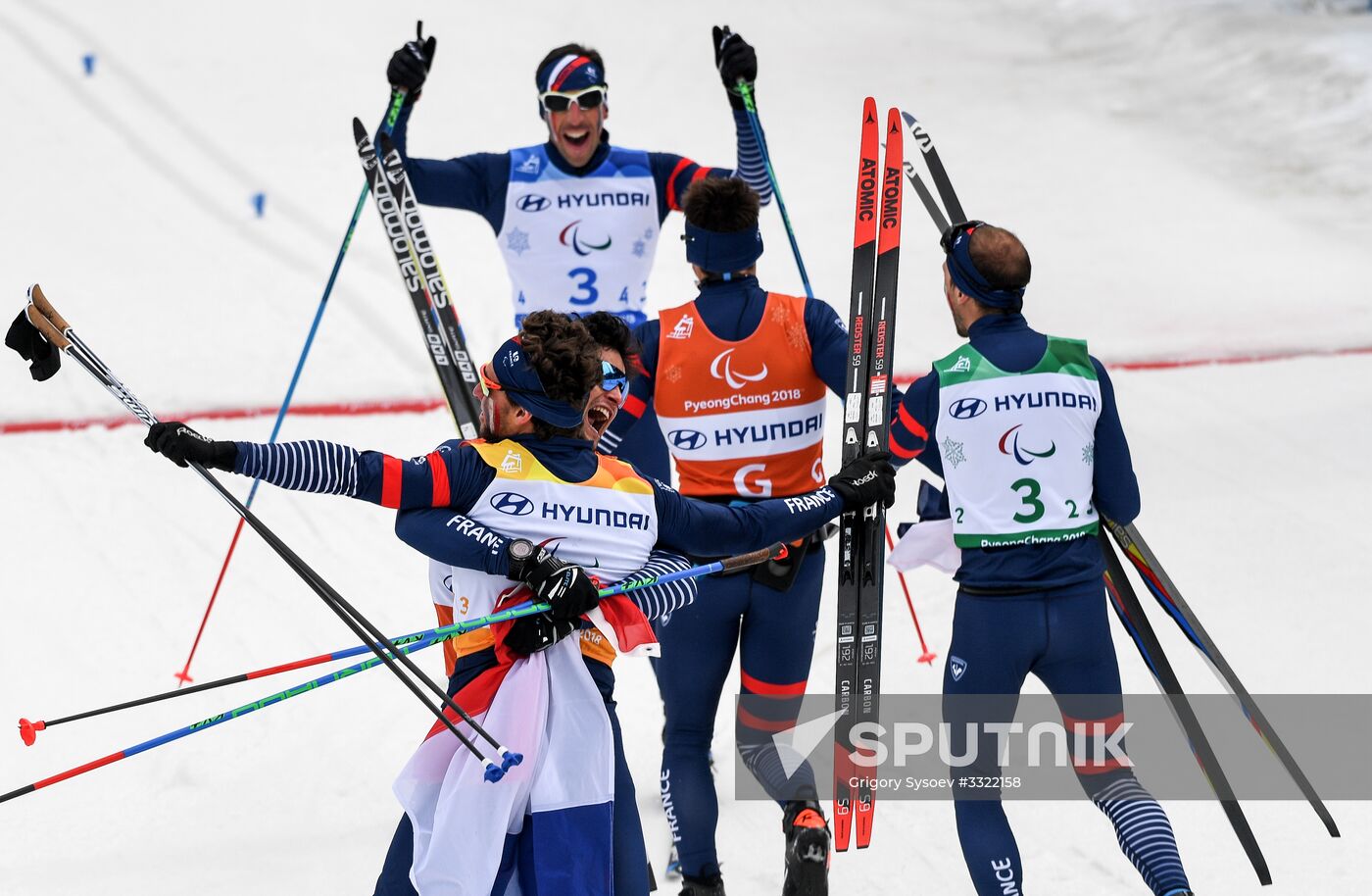 2018 Paralympics. Cross-country skiing. Open relay