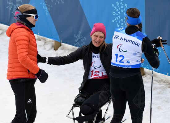 2018 Paralympics. Cross-country skiing. Open relay