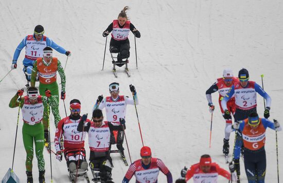 2018 Paralympics. Cross-country skiing. Open relay