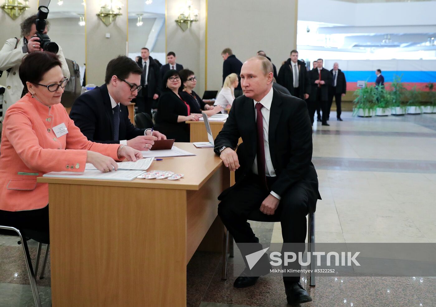 Vladimir Putin votes at Russian presidential elections