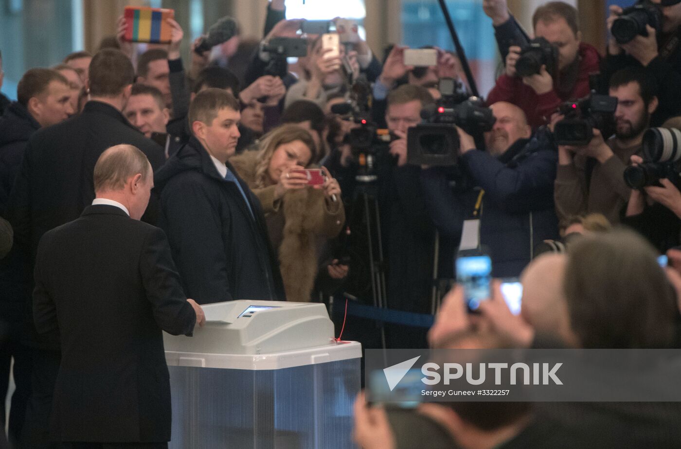 Vladimir Putin votes at Russian presidential elections