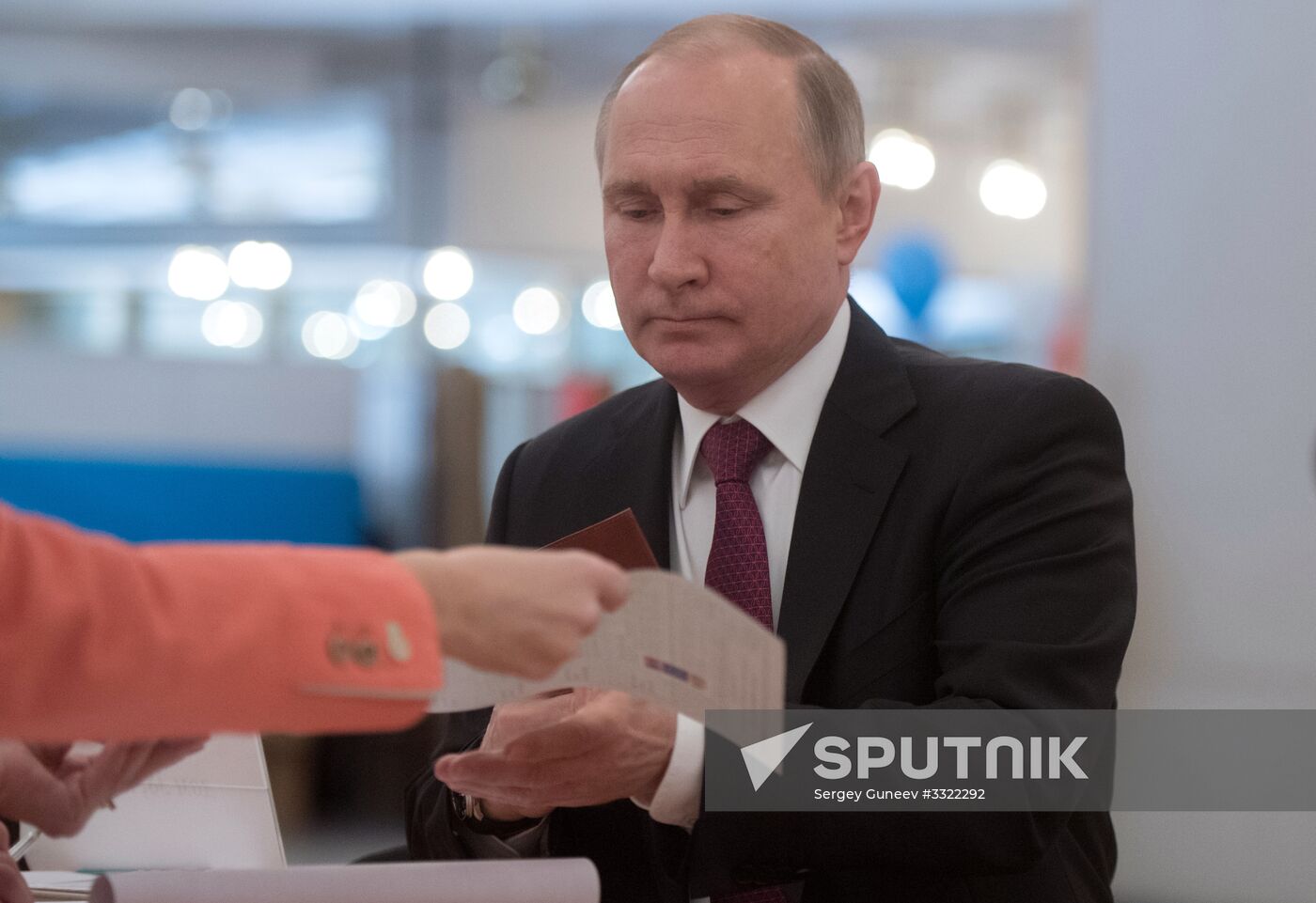 Vladimir Putin votes at Russian presidential elections