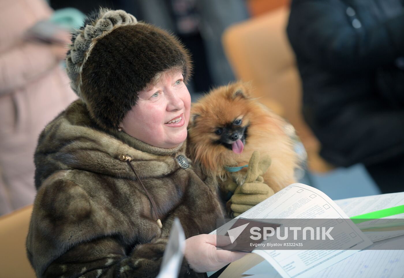 Russian presidential candidates cast their votes