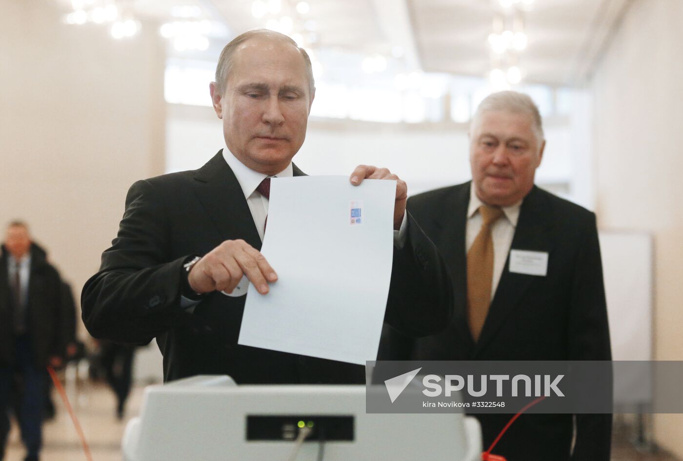 Vladimir Putin votes at Russian presidential elections