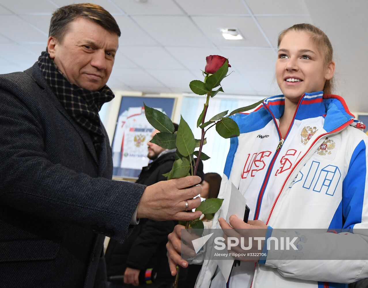Members of Russian national football team vote at Russian presidential election