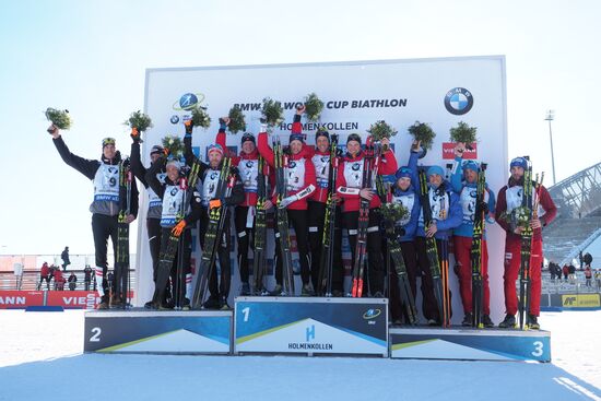 Biathlon. 8th stage of IBU World Cup. Men. Relay competition