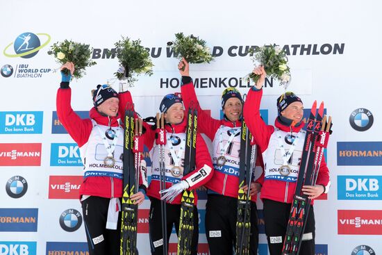 Biathlon. 8th stage of IBU World Cup. Men. Relay competition