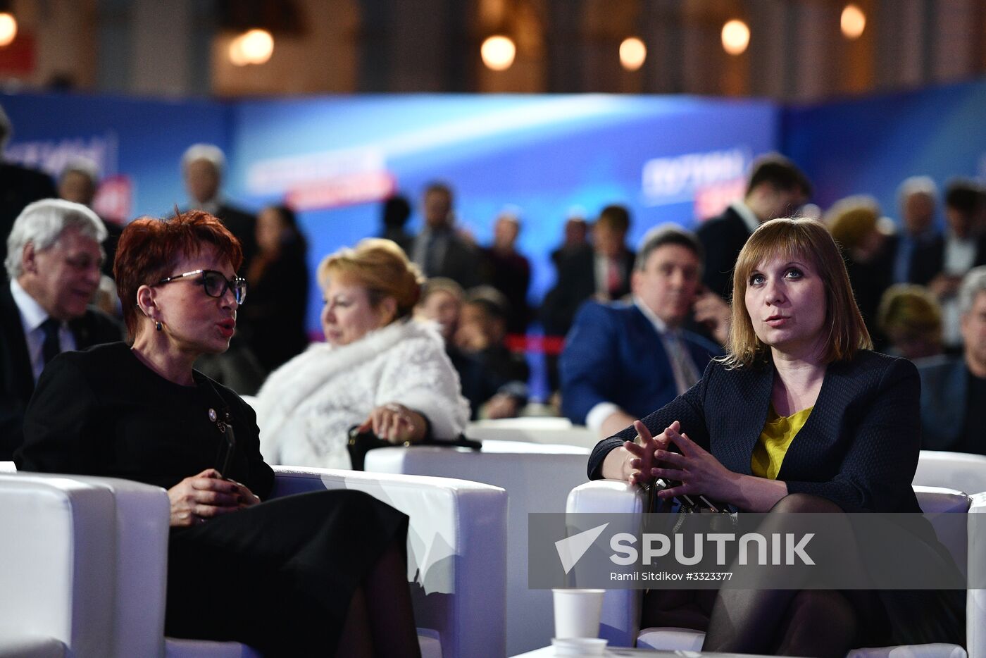 Election campaign office of Russian presidential candidate Vladimir Putin