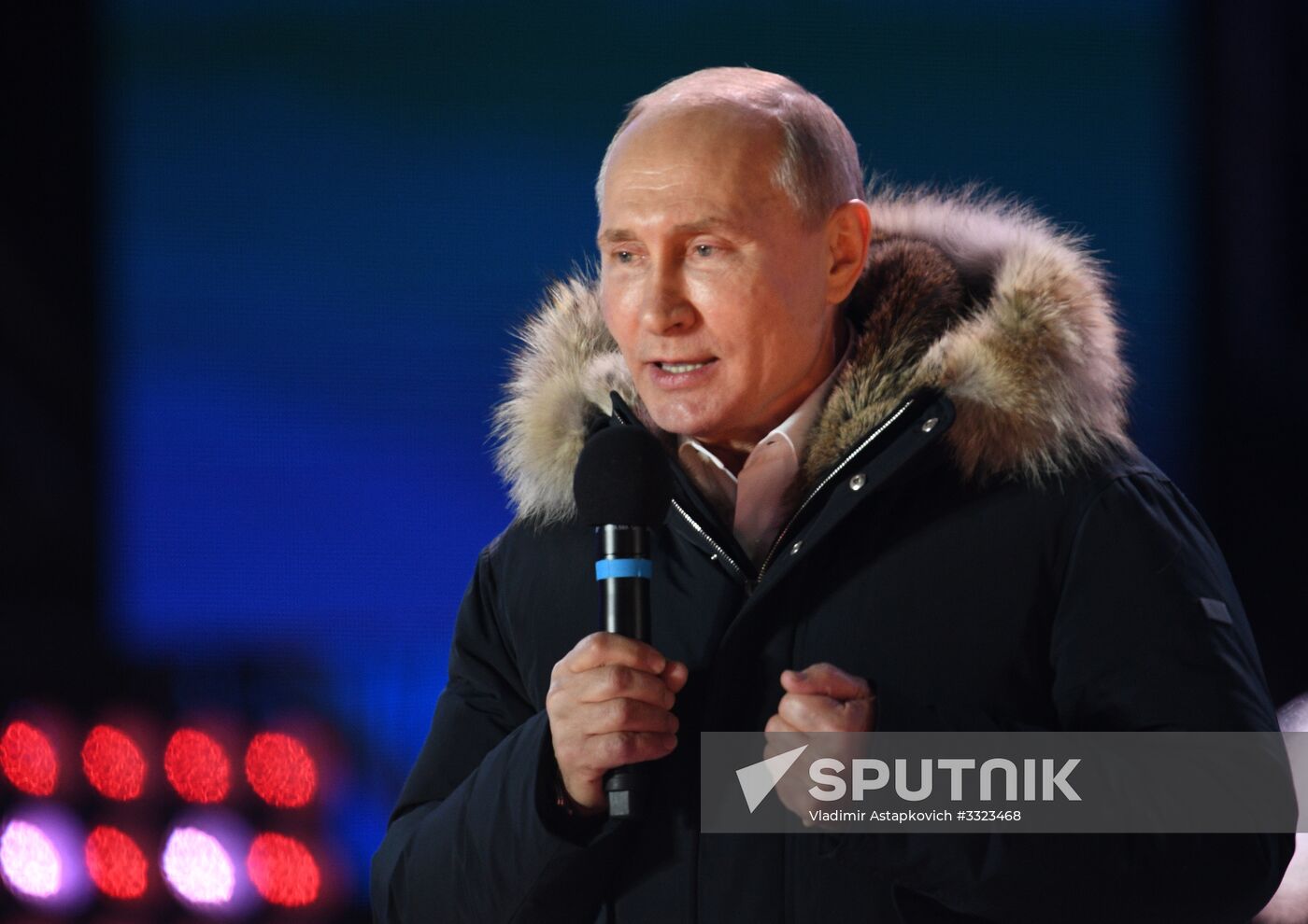 President Putin at concert and meeting in Moscow celebrating Crimea’s reunification with Russia