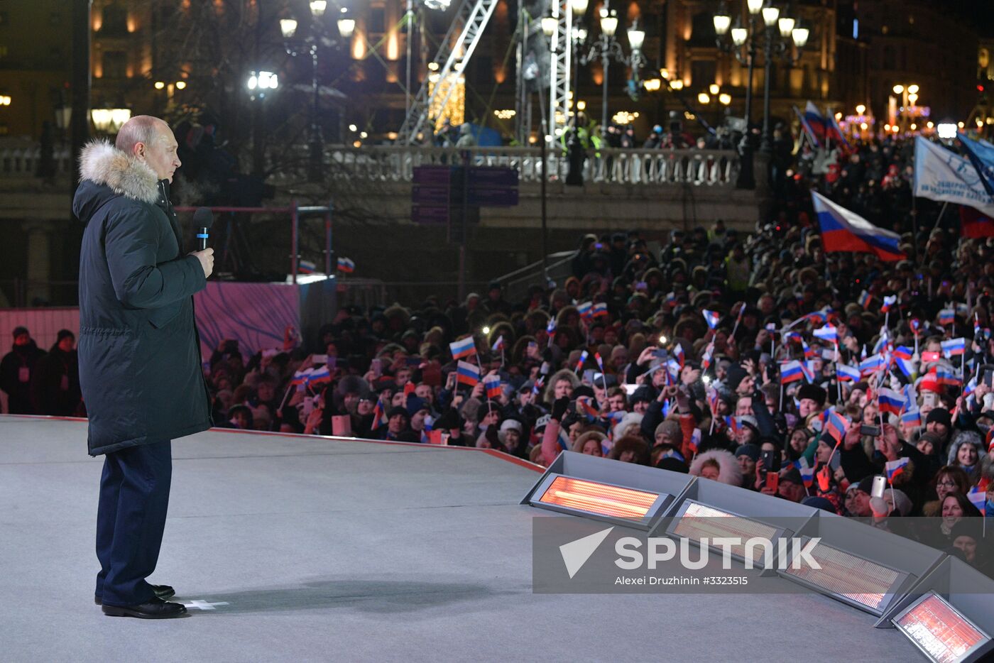President Putin at concert and meeting in Moscow celebrating Crimea’s reunification with Russia