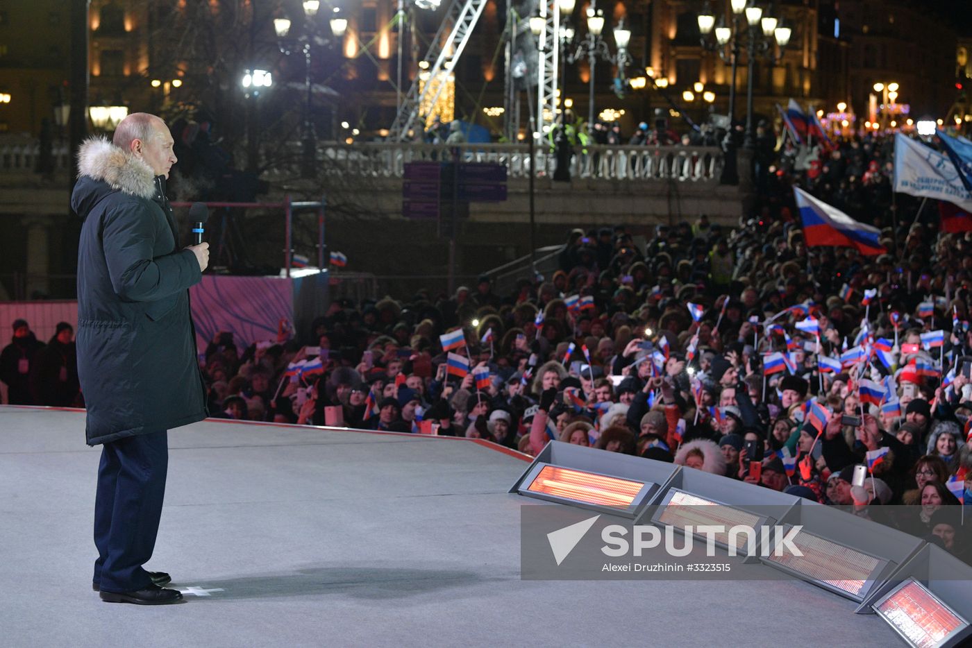 President Putin at concert and meeting in Moscow celebrating Crimea’s reunification with Russia