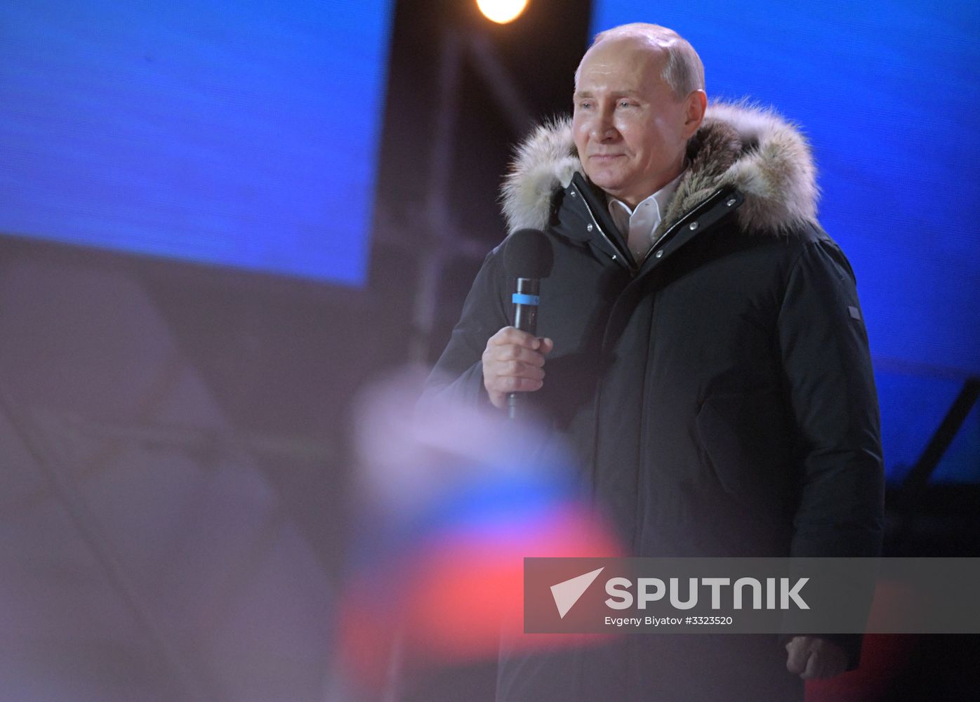 President Putin at concert and meeting in Moscow celebrating Crimea’s reunification with Russia