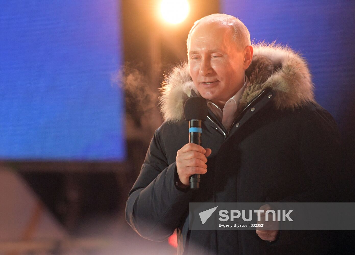 President Putin at concert and meeting in Moscow celebrating Crimea’s reunification with Russia