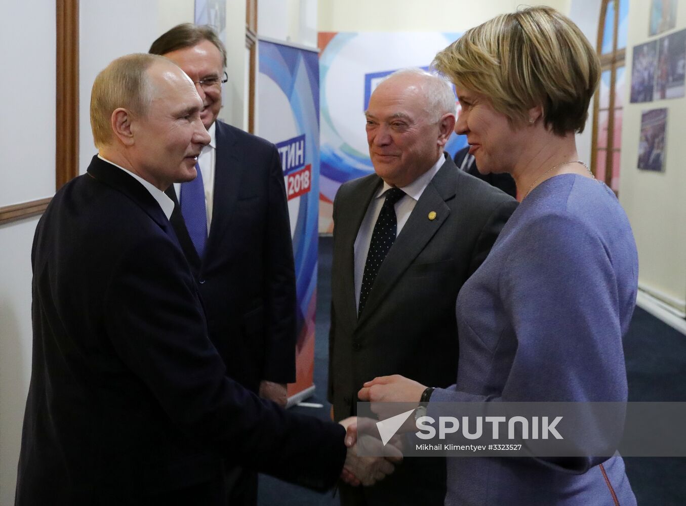 Election campaign office of Russian presidential candidate Vladimir Putin