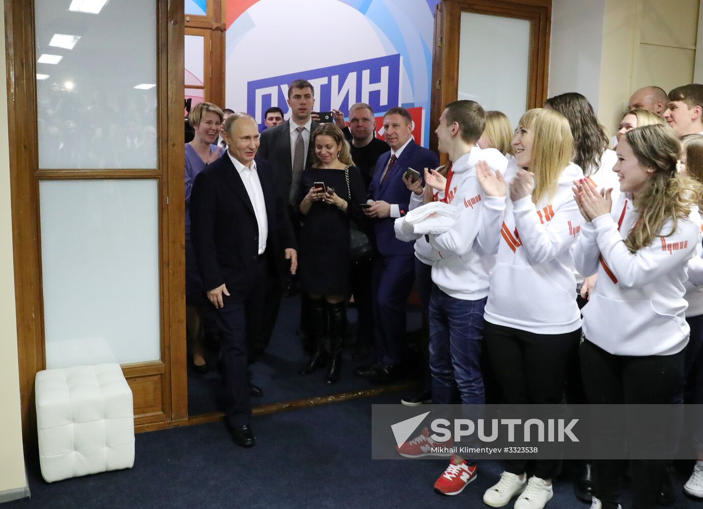 Election campaign office of Russian presidential candidate Vladimir Putin
