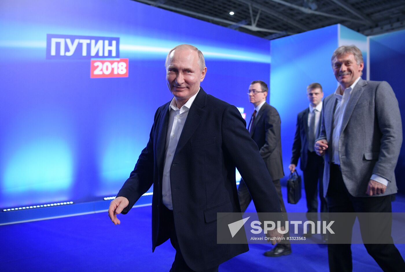 Election campaign office of Russian presidential candidate Vladimir Putin