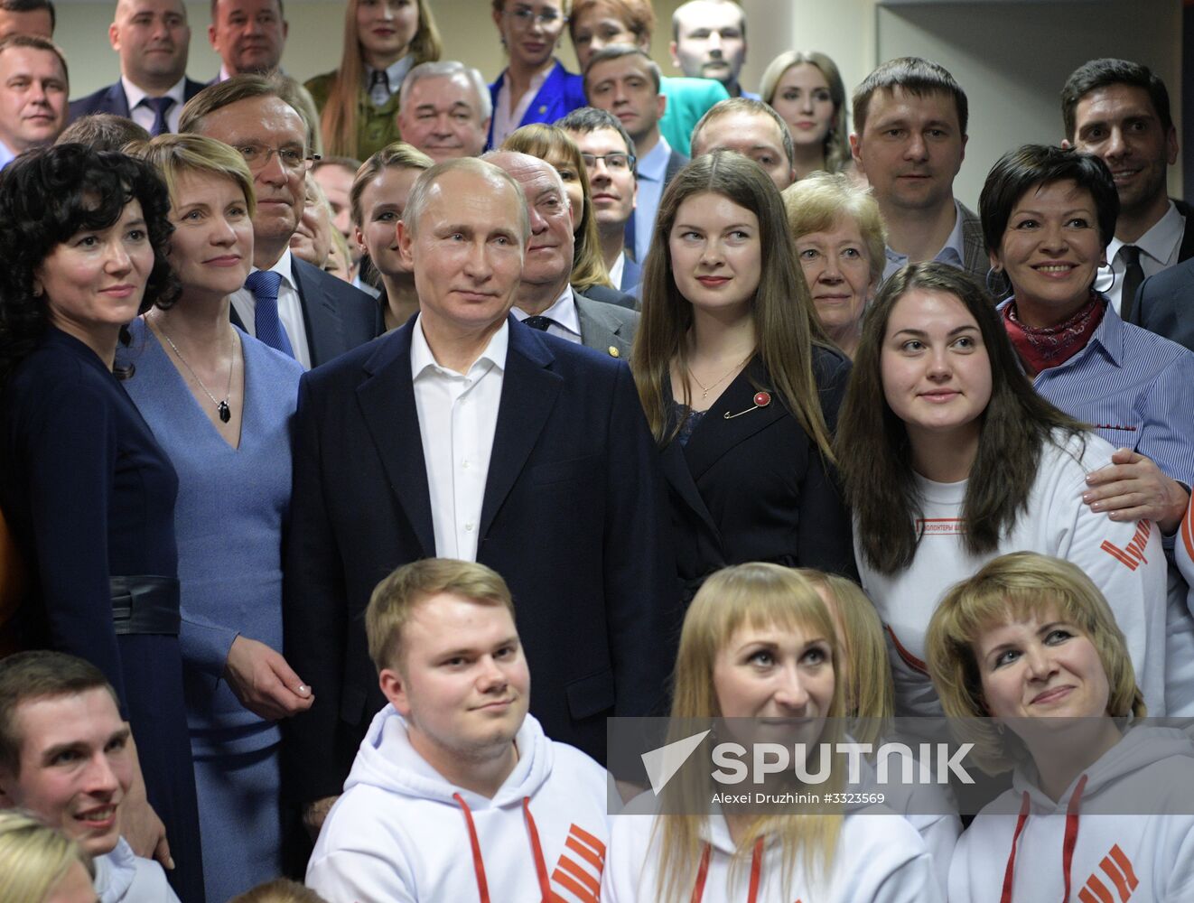 Election campaign office of Russian presidential candidate Vladimir Putin