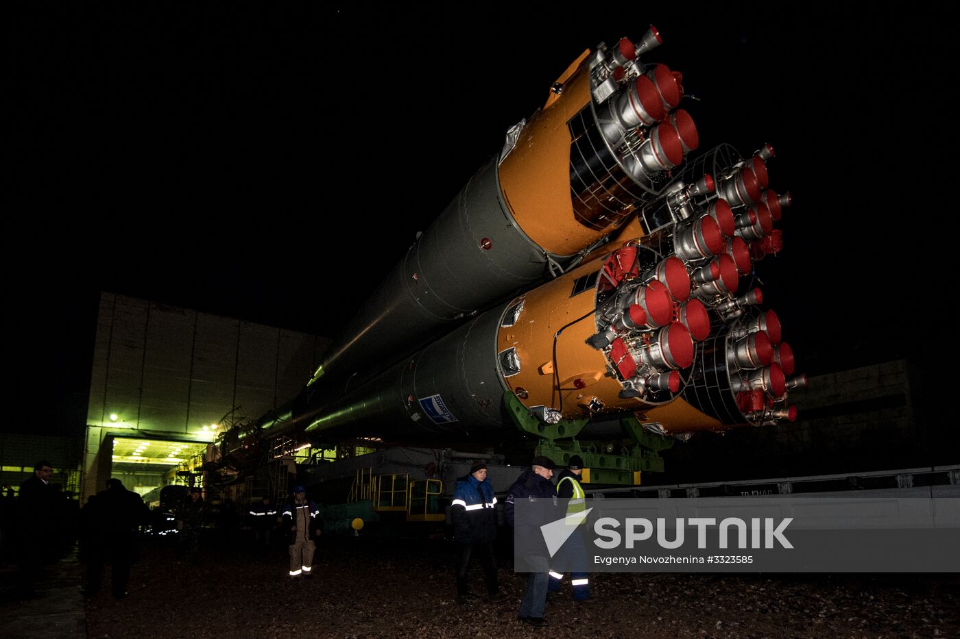 Soyuz-FG carrier rocket with Soyuz MS-08 crewed spacecraft moved to launch pad