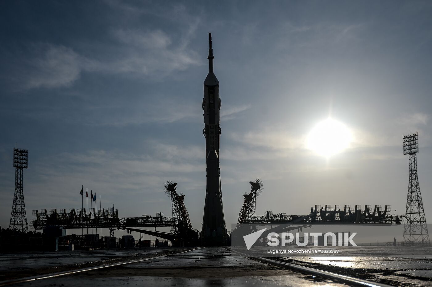 Soyuz-FG carrier rocket with Soyuz MS-08 crewed spacecraft moved to launch pad