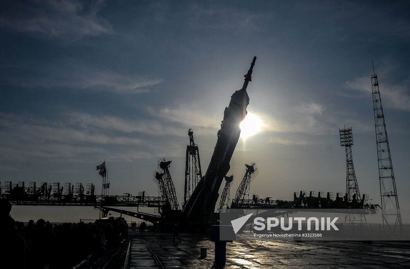 Soyuz-FG carrier rocket with Soyuz MS-08 crewed spacecraft moved to launch pad
