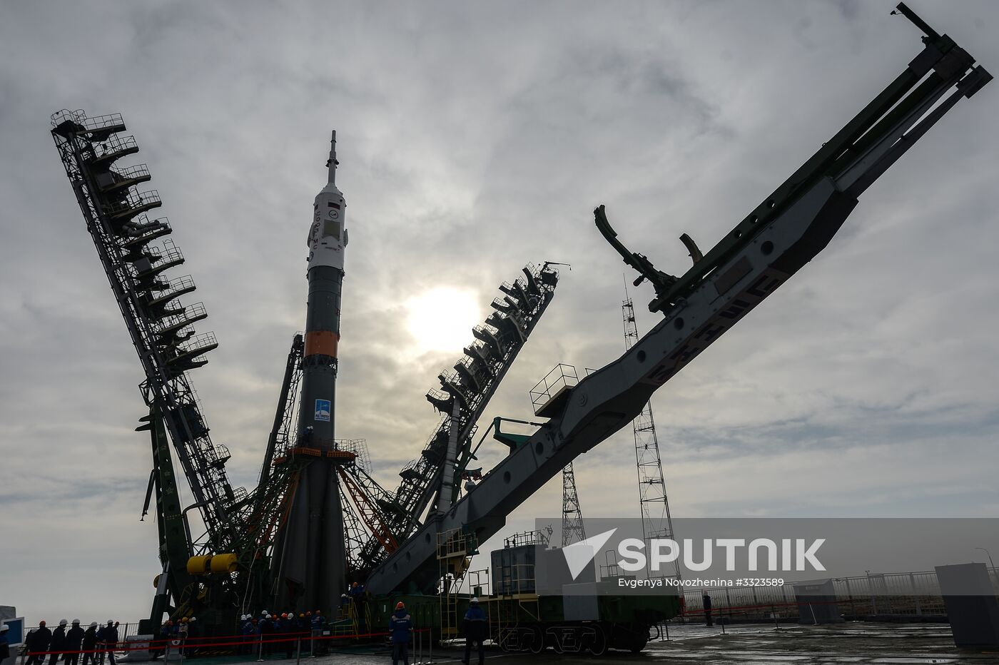 Soyuz-FG carrier rocket with Soyuz MS-08 crewed spacecraft moved to launch pad