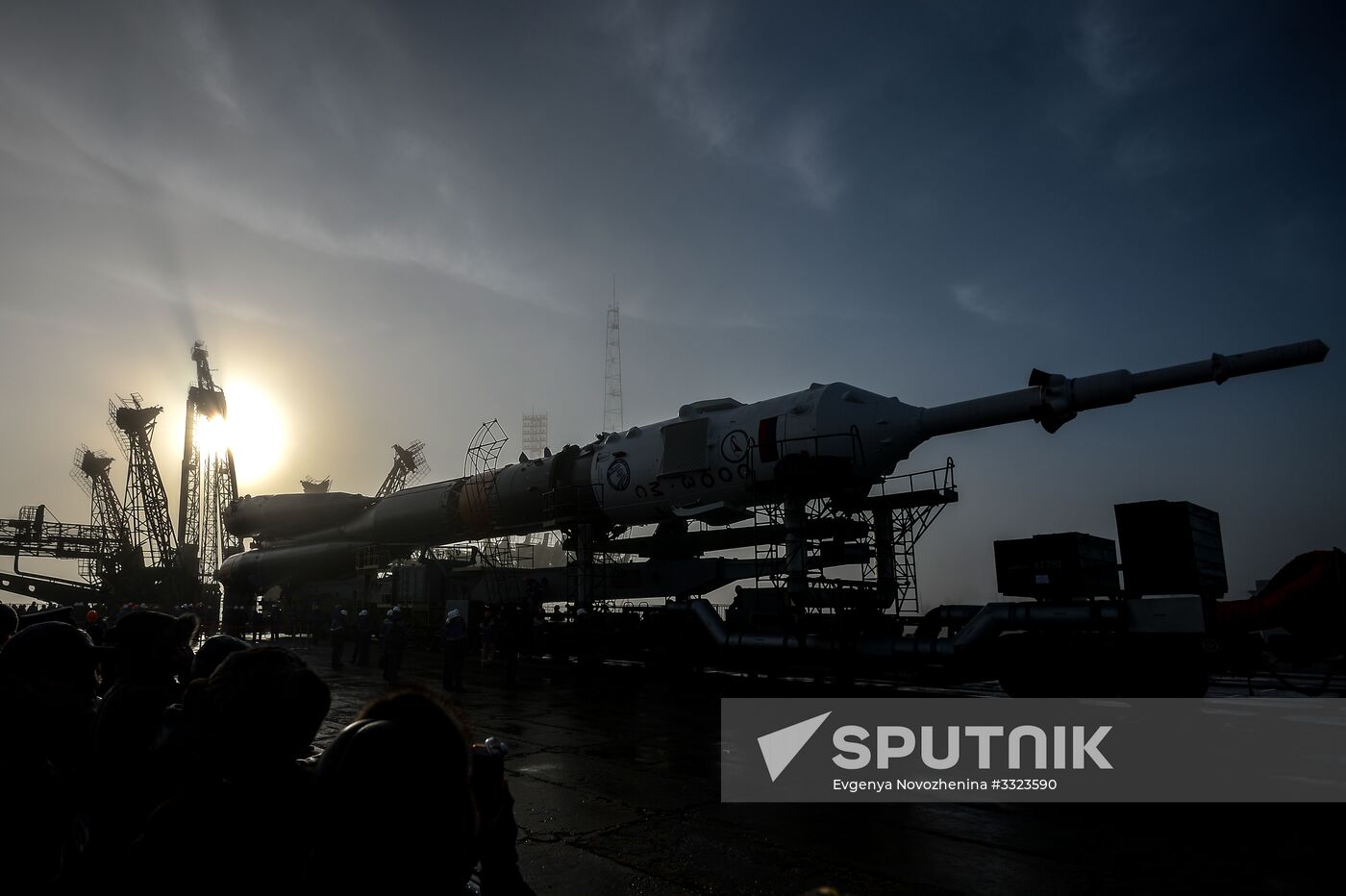 Soyuz-FG carrier rocket with Soyuz MS-08 crewed spacecraft moved to launch pad