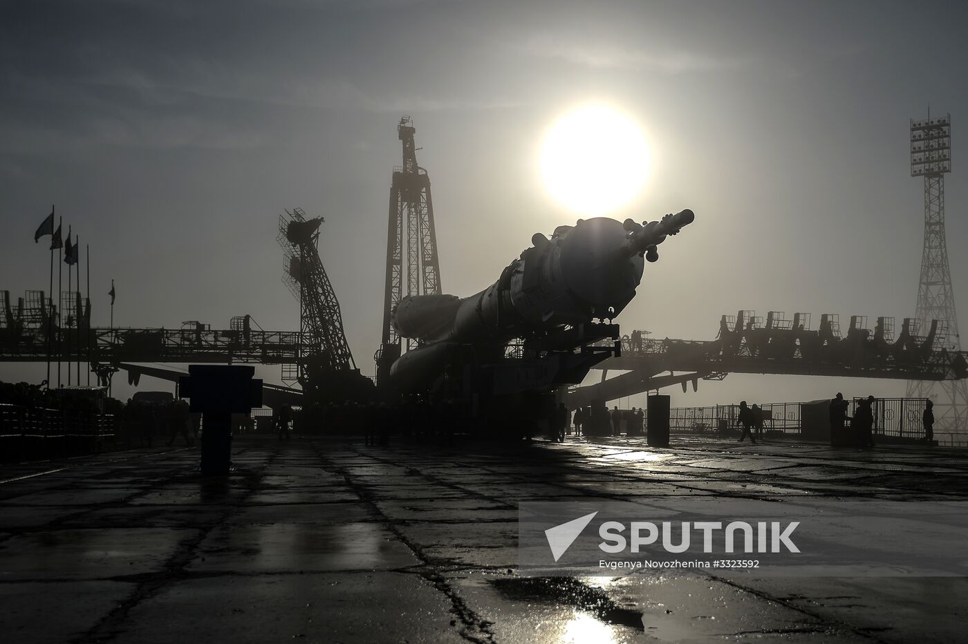 Soyuz-FG carrier rocket with Soyuz MS-08 crewed spacecraft moved to launch pad
