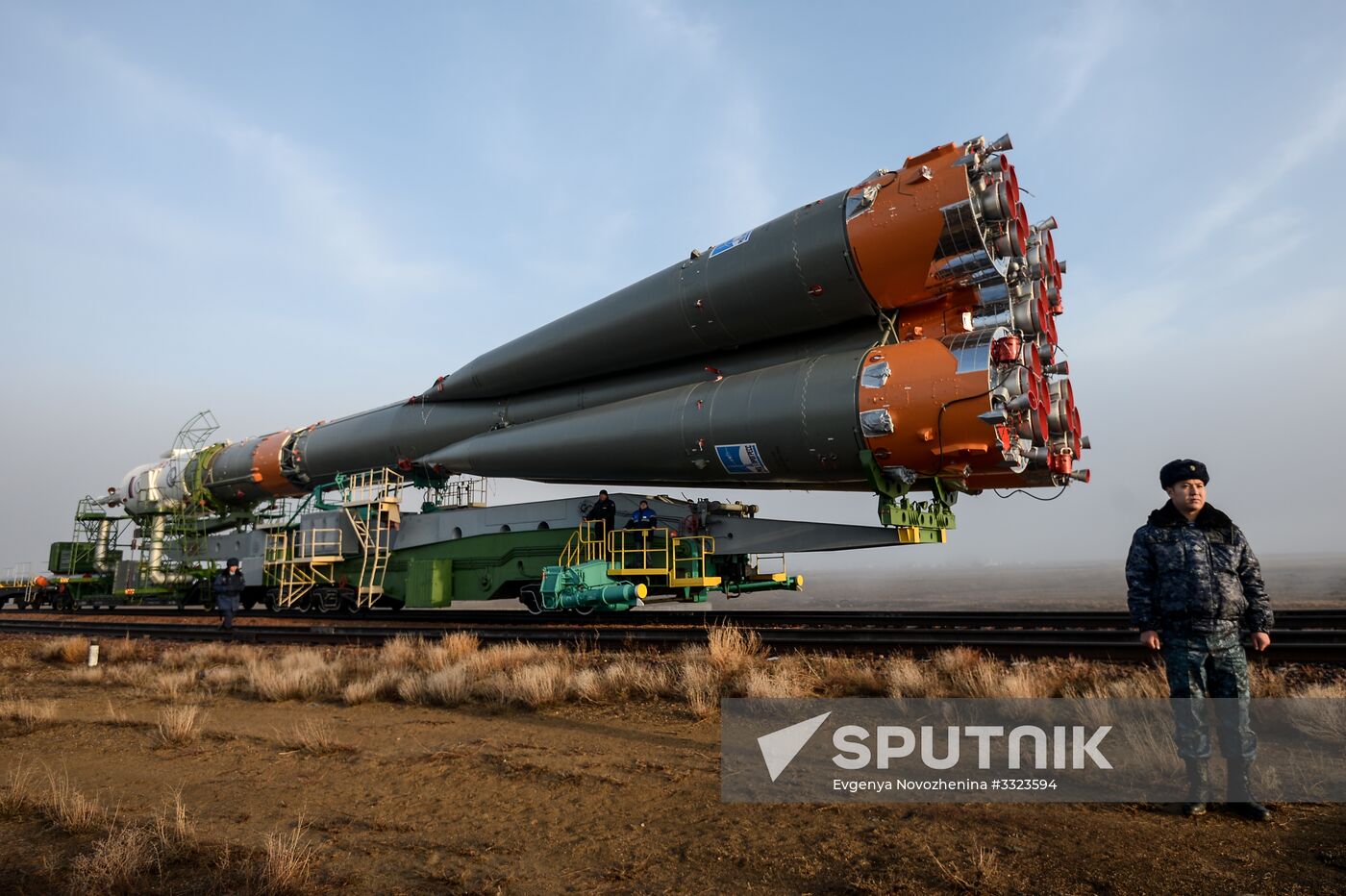 Soyuz-FG carrier rocket with Soyuz MS-08 crewed spacecraft moved to launch pad