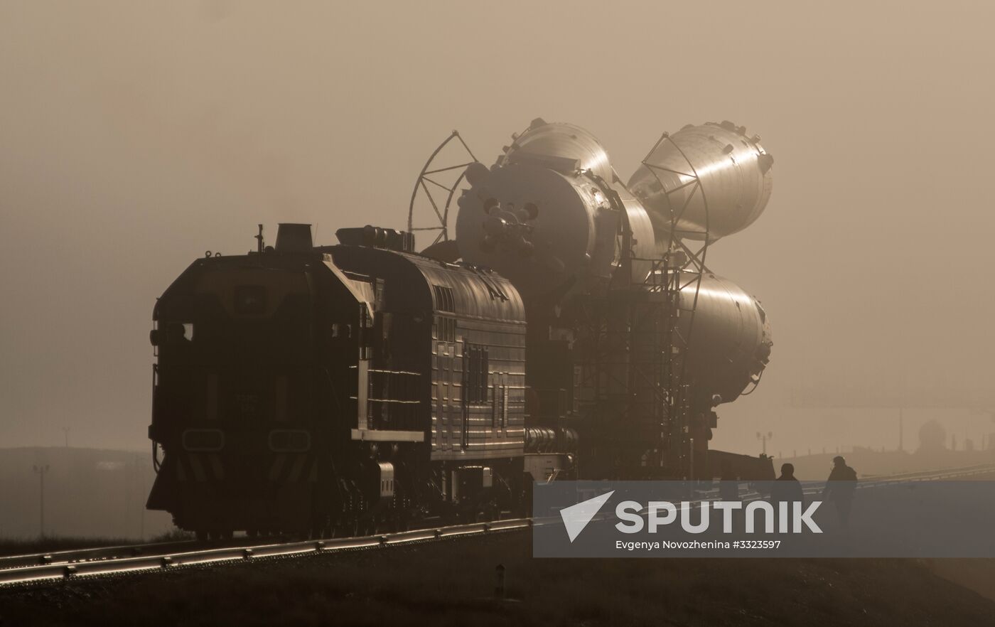 Soyuz-FG carrier rocket with Soyuz MS-08 crewed spacecraft moved to launch pad