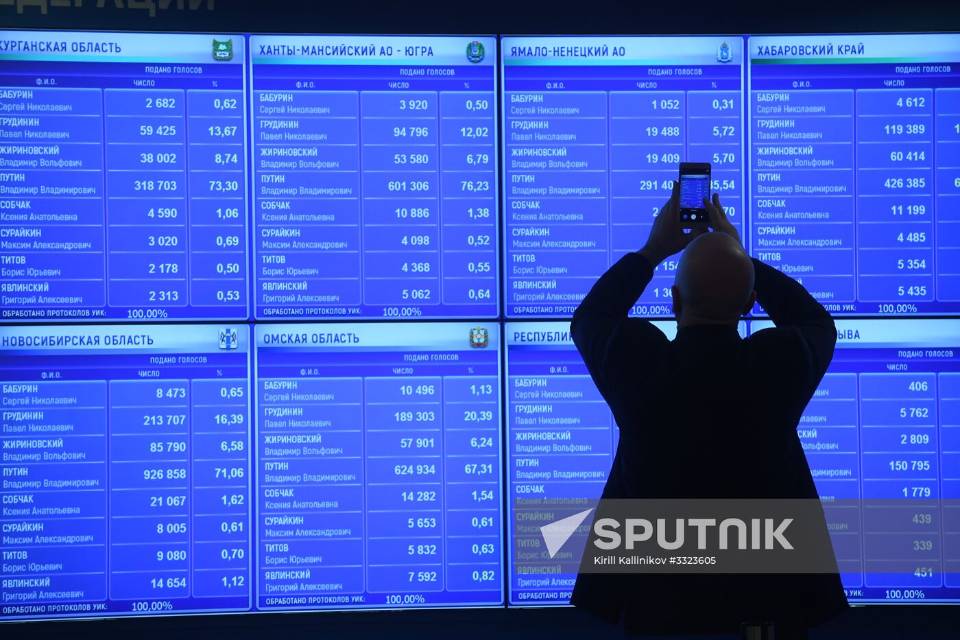 Preliminary results of Russian presidential election announced
