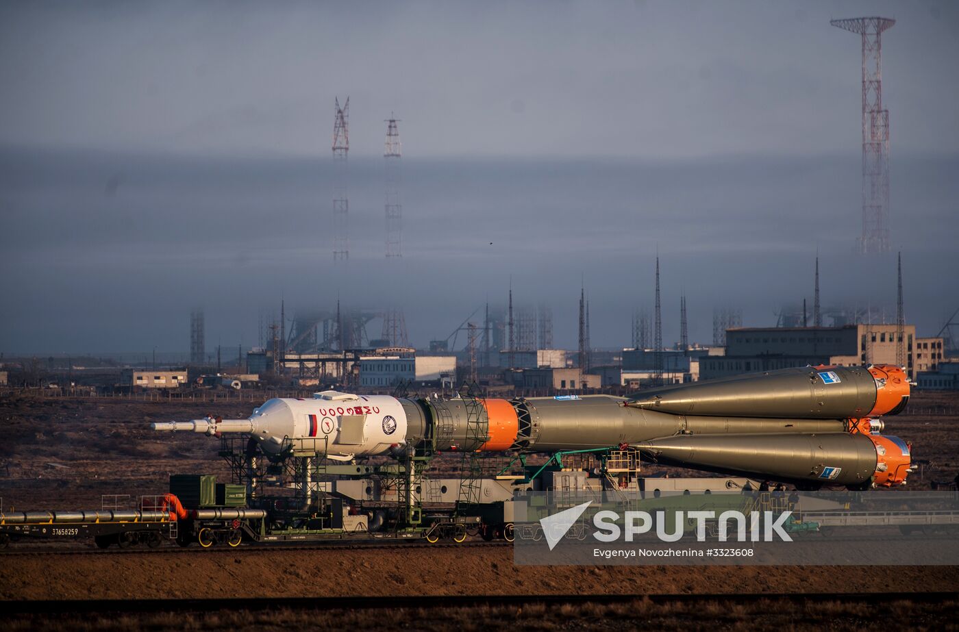 Soyuz-FG carrier rocket with Soyuz MS-08 crewed spacecraft moved to launch pad