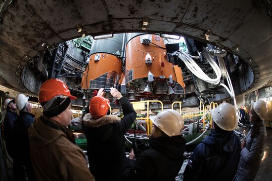 Soyuz-FG carrier rocket with Soyuz MS-08 crewed spacecraft moved to launch pad