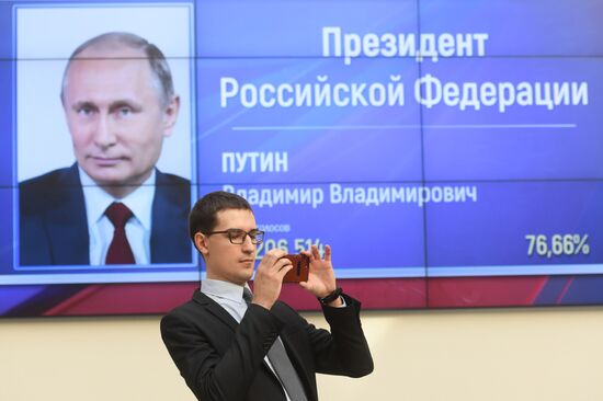 Preliminary results of Russian presidential election announced