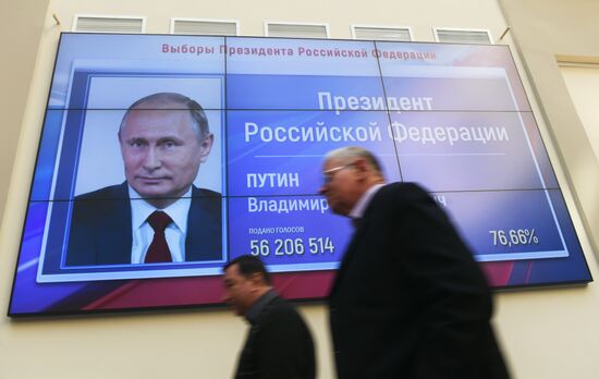 Preliminary results of Russian presidential election announced