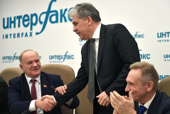Russian Communist Party holds news conference on presidential election results