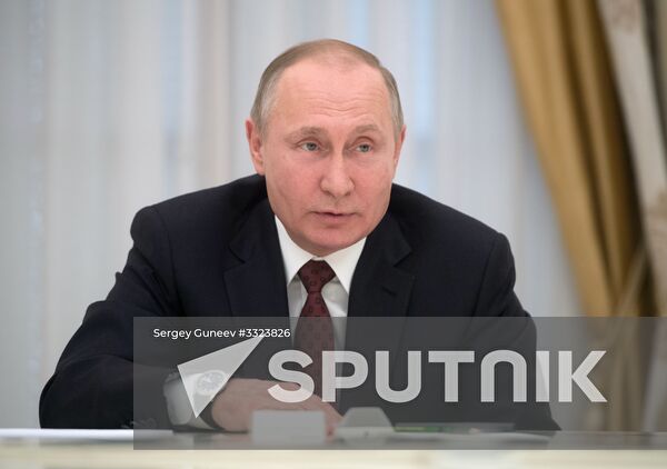 President Vladimir Putin meets with presidential nominees