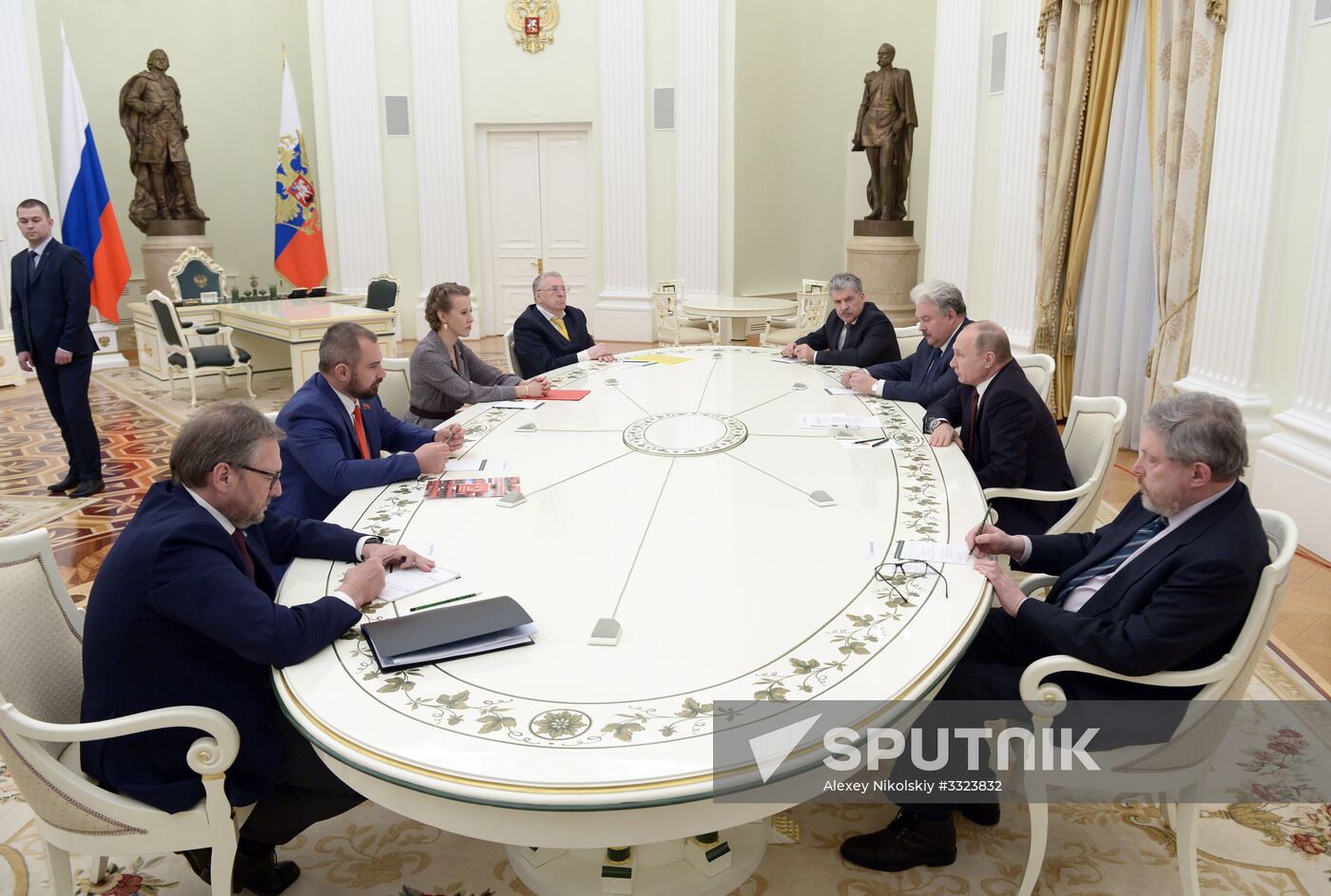 President Vladimir Putin meets with presidential nominees